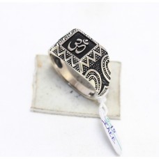 Mens Om Band Ring Silver Sterling 925 Persian Turkish Sultan Unisex Men Jewelry Handmade Hand Engraved D925 